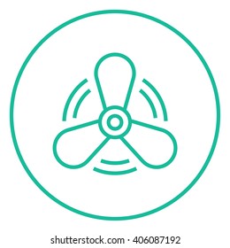 Boat propeller line icon.