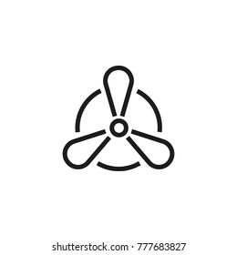 Boat propeller line icon