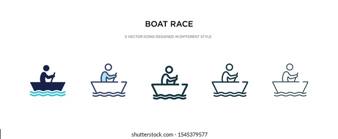 boat race icon in different style vector illustration. two colored and black boat race vector icons designed in filled, outline, line and stroke style can be used for web, mobile, ui