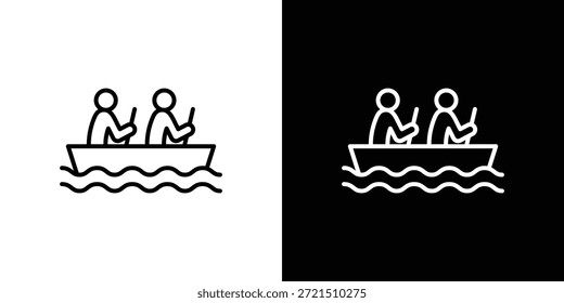 Boat race icon logo element. Vector illustration. EPS10