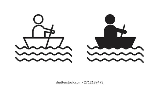 Paquete de iconos de regata. Elemento de diseño de icono de Vector plano.