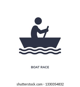 boat race icon. Simple element illustration from activity and hobbies concept. boat race editable symbol design on white background. Can be use for web and mobile.