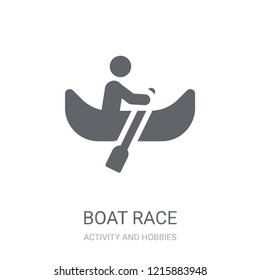 Boat race icon. Trendy Boat race logo concept on white background from Activity and Hobbies collection. Suitable for use on web apps, mobile apps and print media.