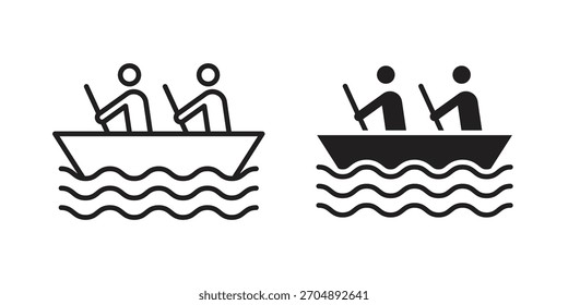 Boat race icon vector collection. vector stock symbol illustrations