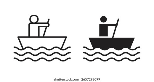 Boat race icon vector illustration on a transparent background.