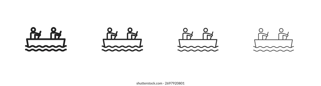 Ilustración vectorial de icono de regata. Vector editable EPS 10.