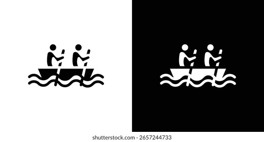 Boat race icon Vector Logo Template for graphic and web design.