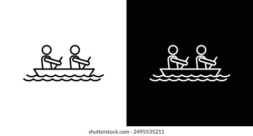 Conjunto de Ilustración vectorial de iconos de línea de regata.