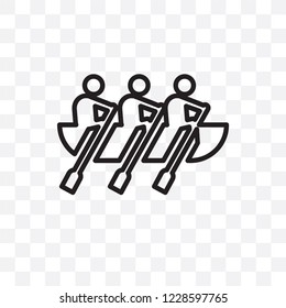 Boat race vector linear icon isolated on transparent background, Boat race transparency concept can be used for web and mobile