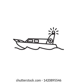 Boat Rescue Icon, Logo Template