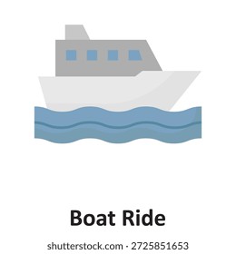Icono del Vector del paseo del barco que puede modificar o editar fácilmente

