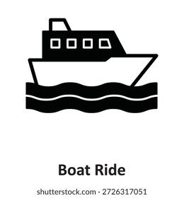 Icono del Vector del paseo del barco que puede modificar o editar fácilmente

