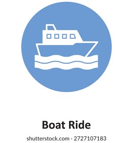 Icono del Vector del paseo del barco que puede modificar o editar fácilmente

