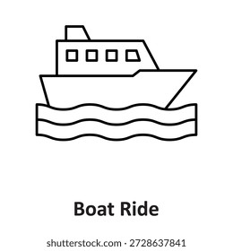 Boat Ride Vector icon which can easily modify or edit

