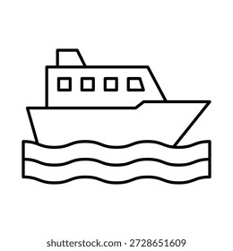 Boat Ride Vector icon which can easily modify or edit

