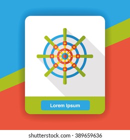 boat rudder flat icon