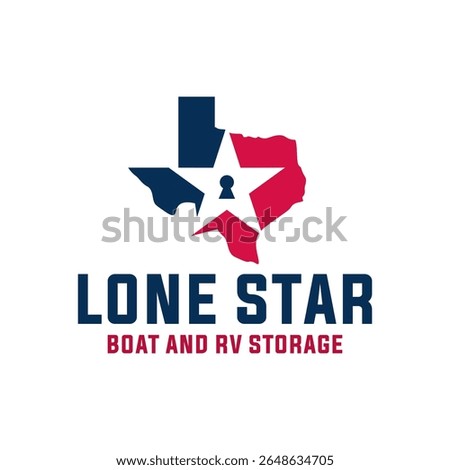 Boat and RV Storage padlock logo design in texas