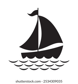 Barco con el logotipo de la vela, barco, vela, Vector del barco, logotipo del barco, icono del barco