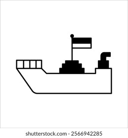 Boat with sail logo, ship, sail, boat vector , boat logo, boat icon, with white background