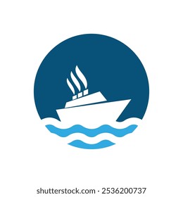 Boat oder Sail Logo, Vektorsymbol-Vorlagengrafik