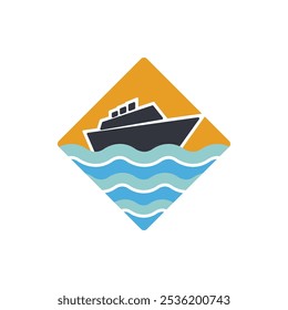 Boat or Sail Logo Vector Icon Template Illustration