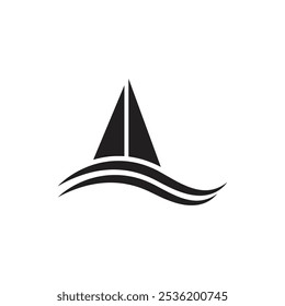 Boat or Sail Logo Vector Icon Template Illustration