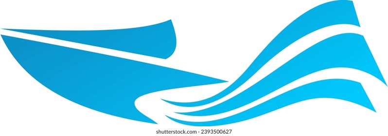 boat sail ocean vector logo