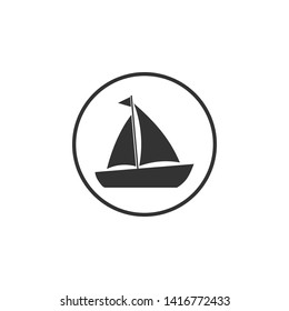 Boat, sail, sailing, ship, yacht icon. Vector illustration, flat design.