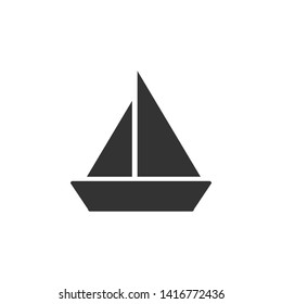 Boat, sail, sailing, ship, yacht icon. Vector illustration, flat design.