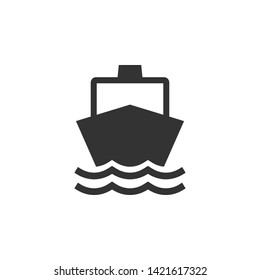 Boat, sail, sailing, ship, yacht icon. Vector illustration, flat design.