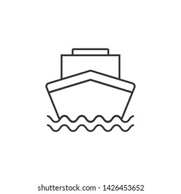 Boat, sail, sailing, ship, yacht icon. Vector illustration, flat design.