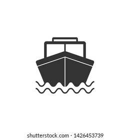 Boat, sail, sailing, ship, yacht icon. Vector illustration, flat design.