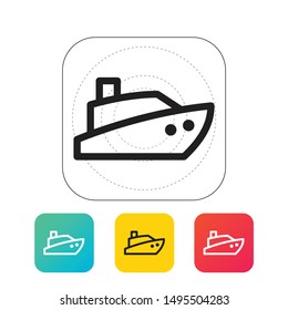 Boat, sail, sailing, ship, yacht icon. Vector illustration, flat design.