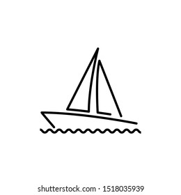 Boat, sail, sailing, ship, yacht icon. Vector illustration