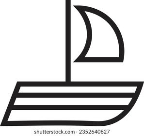 Boat Sail Travel Outline Icon