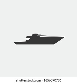 boat sail vector icon yacht water transport