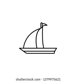 boat, sailboat icon. Simple thin line, outline vector of summer icons for UI and UX, website or mobile application