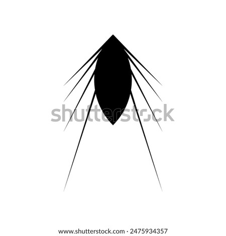 boat sailing on water top view icon vector eps