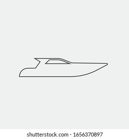 Boat, sailing, ship, yacht icon vector water transport