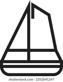 Boat Sailing Transport Outline Icon