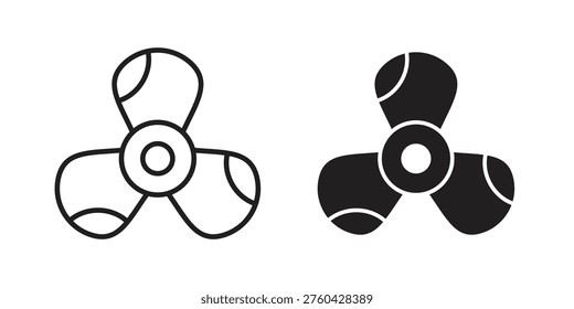 Boat screw icon set concept vector graphics for web UI