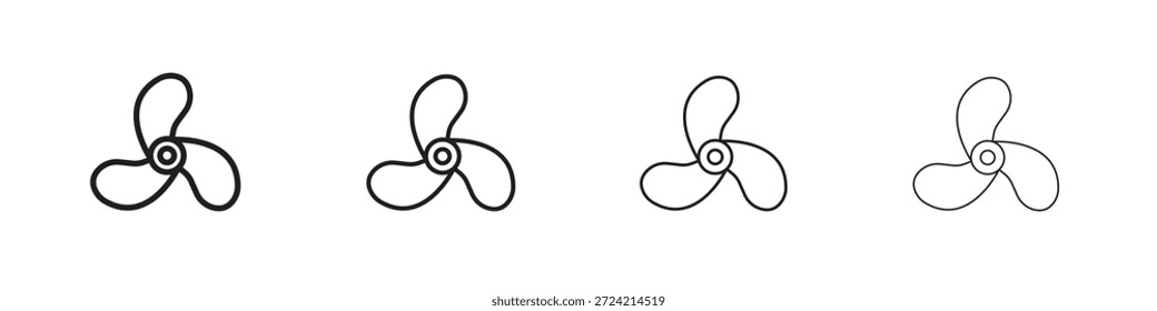 Boat screw icon set vector eps10. illustration, logo sign symbol pictogram template