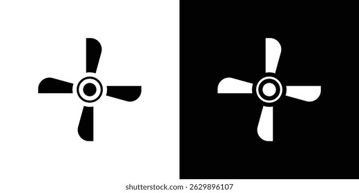 Ícone de parafuso de barco no estilo de design moderno plano sólido.