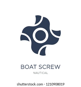 Boat Screw icon. Trendy flat vector Boat Screw icon on white background from Nautical collection, vector illustration can be use for web and mobile, eps10