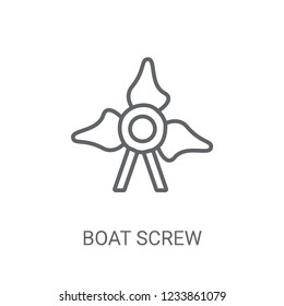 Boat Screw icon. Trendy Boat Screw logo concept on white background from Nautical collection. Suitable for use on web apps, mobile apps and print media.