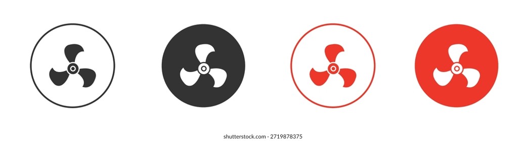 Icono del tornillo del barco. diseño del Vector del Web