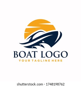 Boat And Sea Logo Sign