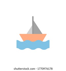 Boat, sea, summer icon. Simple color vector elements of vacation icons for ui and ux, website or mobile application