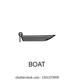 boat sea transport outline icon. Signs and symbols can be used for web, logo, mobile app, UI, UX on white background