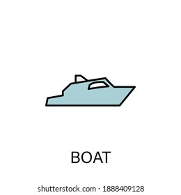 boat sea transport outline icon. Signs and symbols can be used for web, logo, mobile app, UI, UX